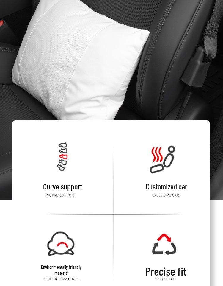 High-End Suede Neck & Lumbar Support Pillow for All Tesla Models
