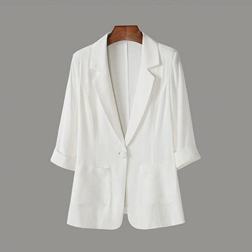 Short Summer Small Suit Jacket Women's Slim Slimming Plus Size Three-quarter Sleeve Thin Casual Sunscreen Jacket