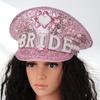 Popular Women's Unisex Party Hat with Heart, Pearl, and Bride Letter Designs for Honeymoon