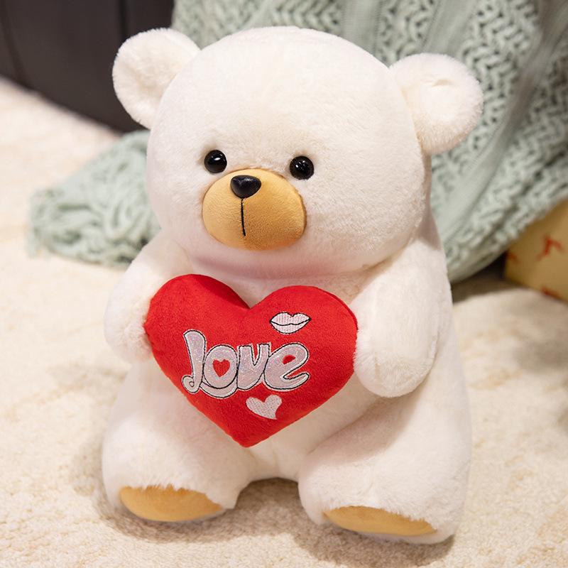 

Cute hug bear teddy bear doll plush toy love hug bear doll send girlfriend soothing doll 25cm（0.18kg）
