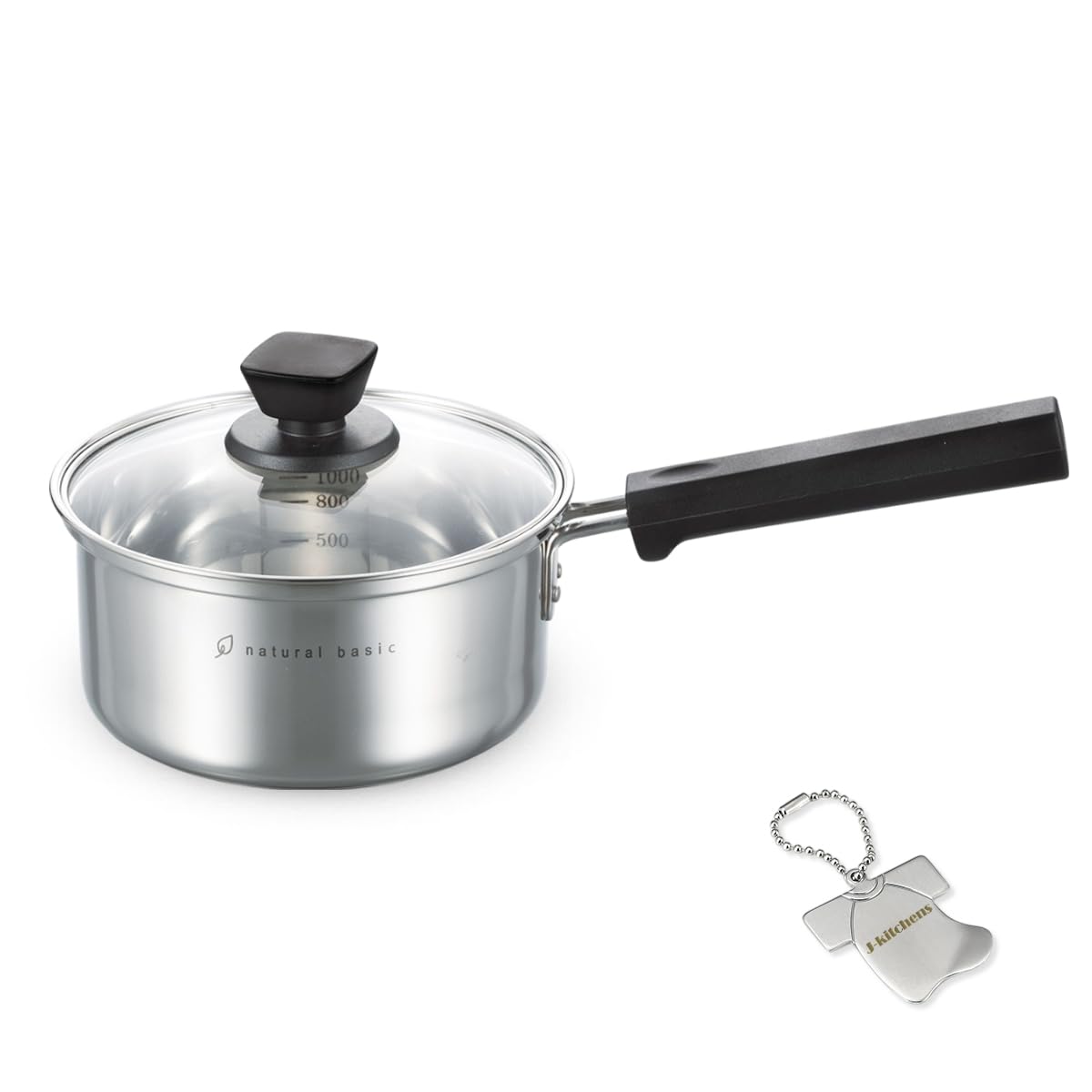 

Saucepan with Convenient Measuring Original Tag Included J-kitchens Tape, 16cm, Gas/IH Compatible,