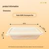 650ml Biodegradable Rectangular Food Containers