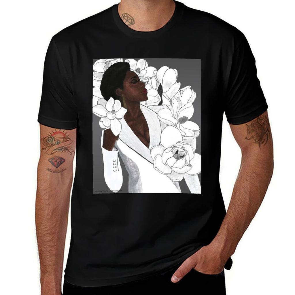 Viola Davis Portrait And Magnolias Tshirt Sports Casual Breathable Tee Shirt