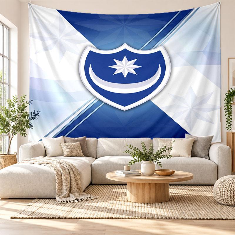 Portsmouth FC Wall Tapestry, Soft Fabric Wall Hanging, Decorative Backdrop For Bedroom Home Wall Art