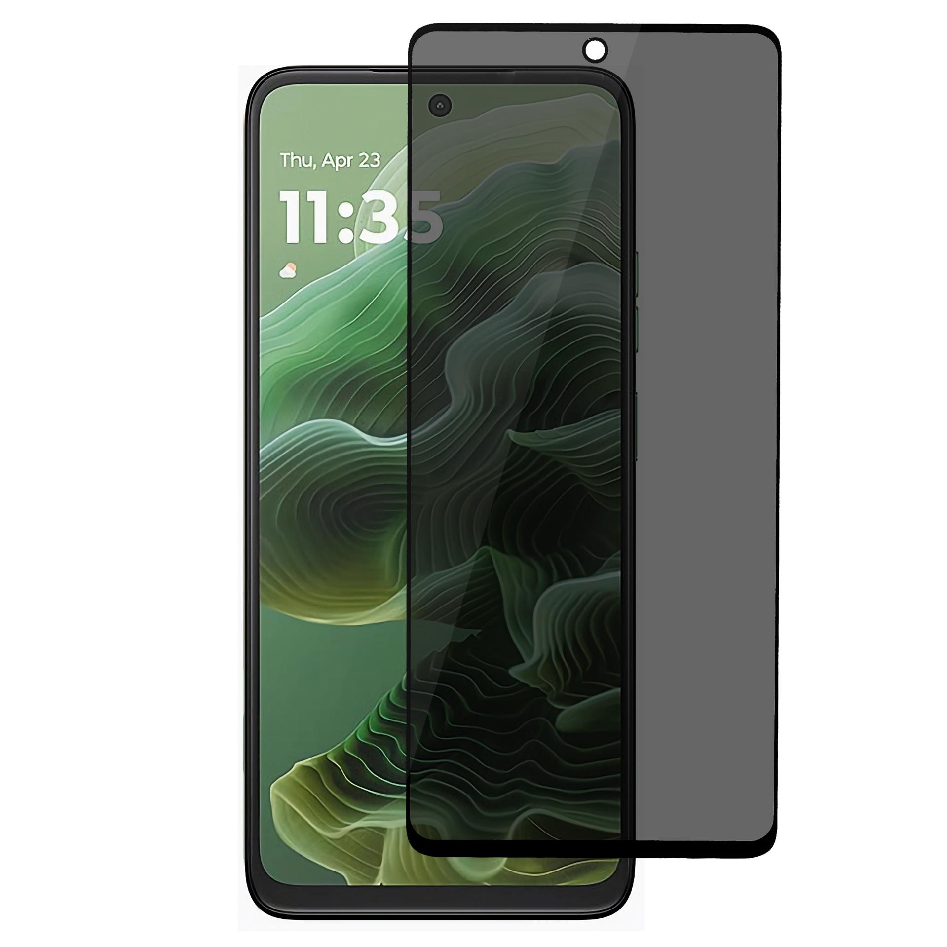 

Для Motorola Moto G35 5G Захисне скло для екрану з повним покриттям проти підглядання, шовкодрук, загартоване скло Type A