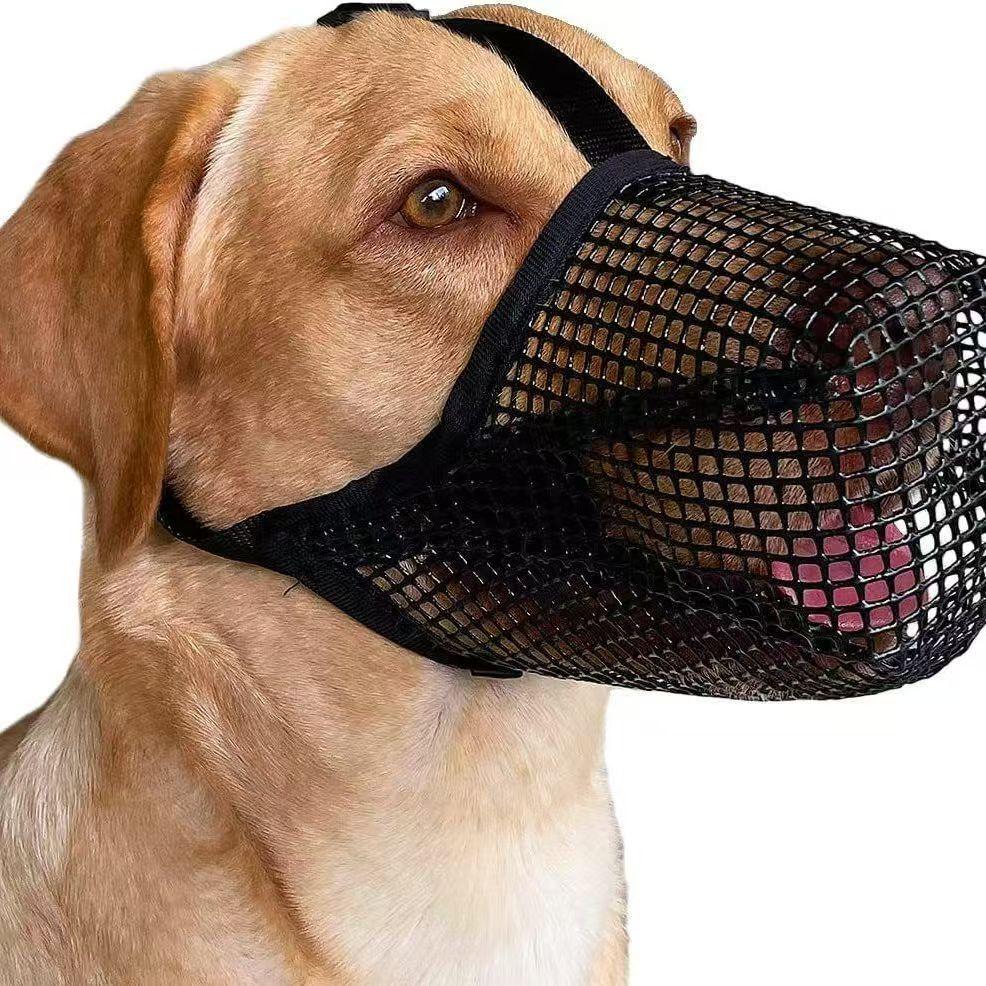 Dog Mouth Cover Breathable Mesh Muzzle For Large Dogs Anti-bite Anti-bark Anti-eating Mask For Golden Retriever & Big Dogs