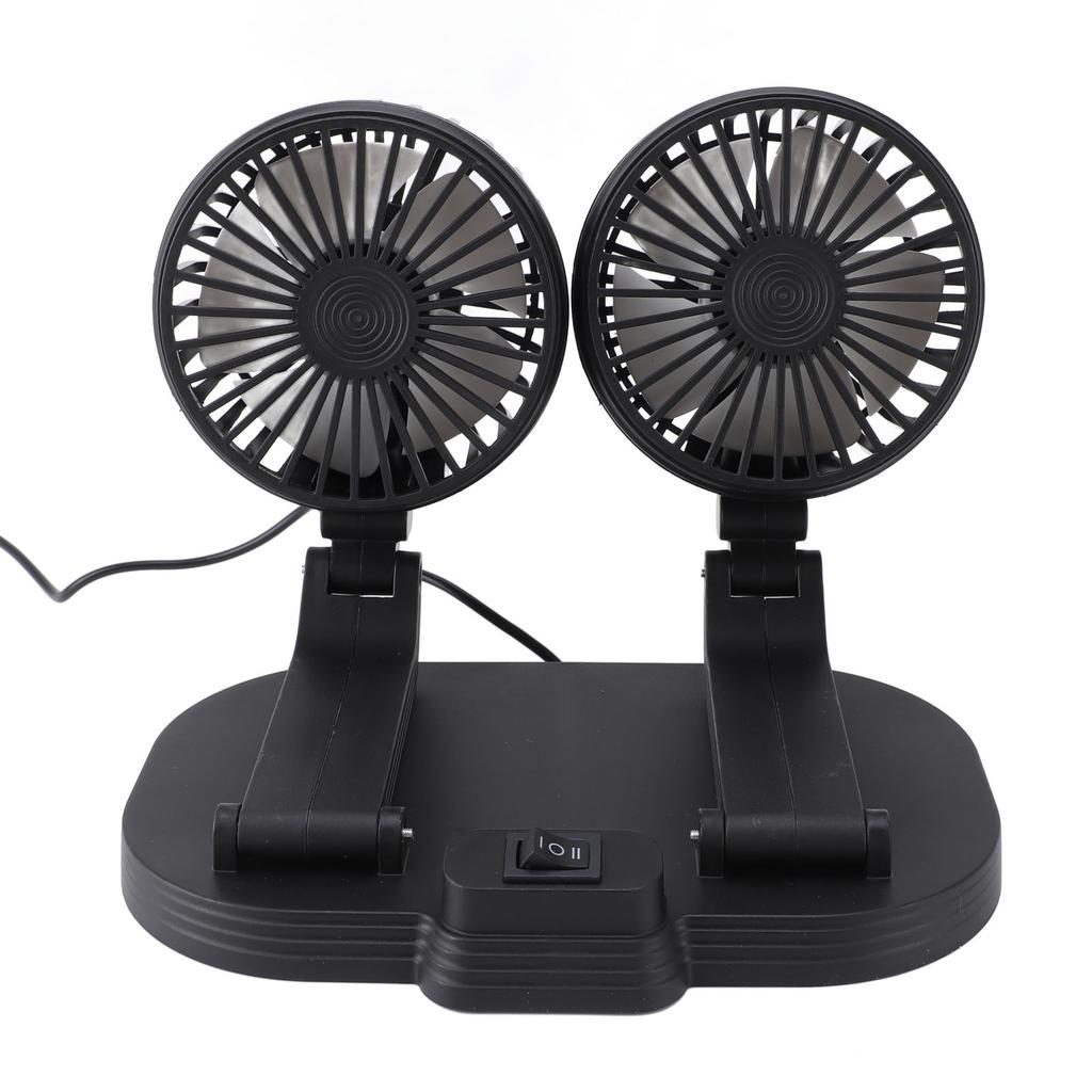 Car Dual Hd   Circulator Fan USB Powered Dashboard Cooling   Circulator Fan Electric Car Cooler Fan