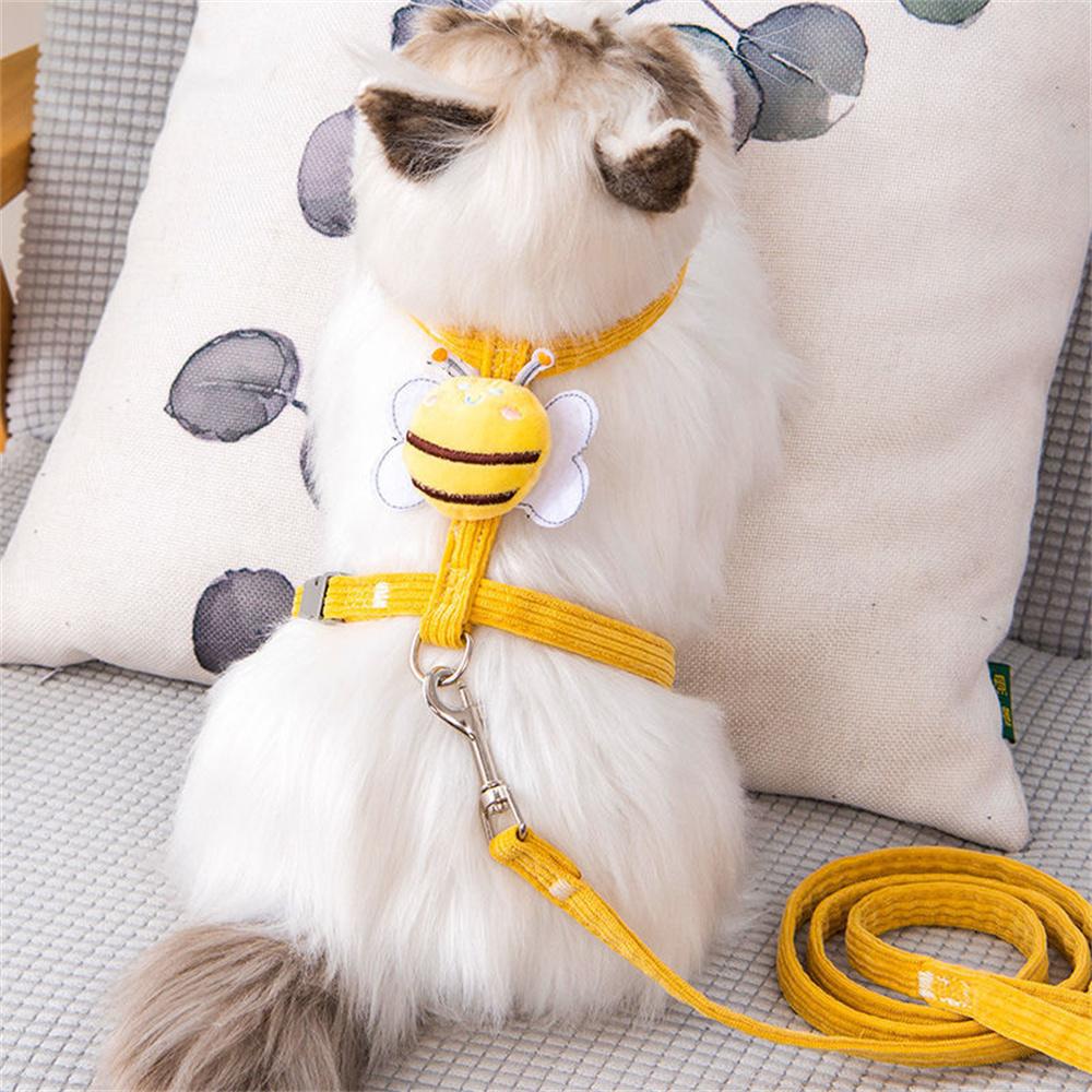Little Bee Cat Dog Traction Rope Adjustable Double Layer Pet Safety Rope Pet Outdoor Walking Towing Rope Pet Products