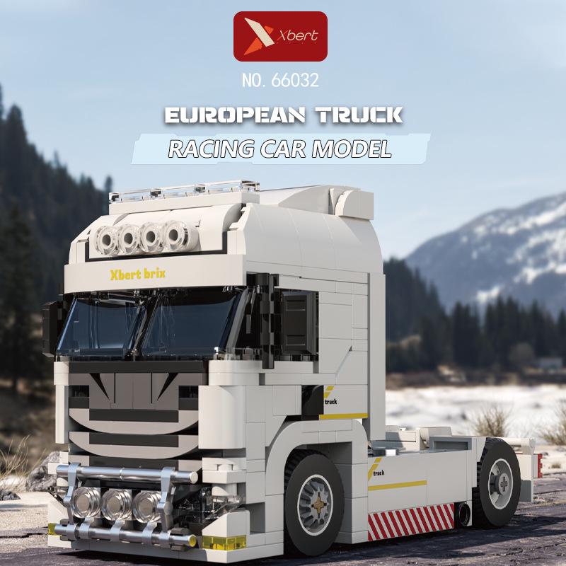 Brick Joy 66032 European Truck Model: Compatible with LEGO, DIY Educational Toy for Kids