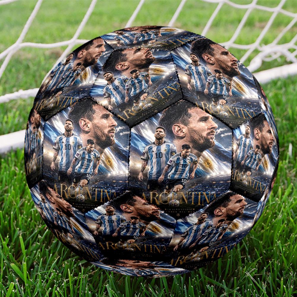 Messi 10 Number World Cup Champions Size 5 Soccer Ball Machine Sewn Indooroutdoor Universal Football For Football Accessories