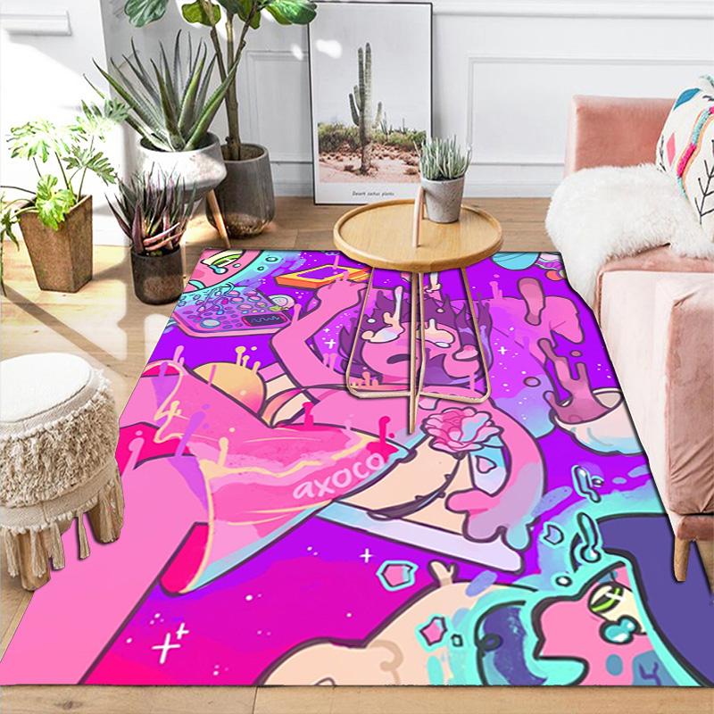 Vibrant Graffiti Style Rug Floor Mat for Living Room or Bedroom Soft and Comfortable Carpet a Gift for Birthday and Holiday.MFF0918551