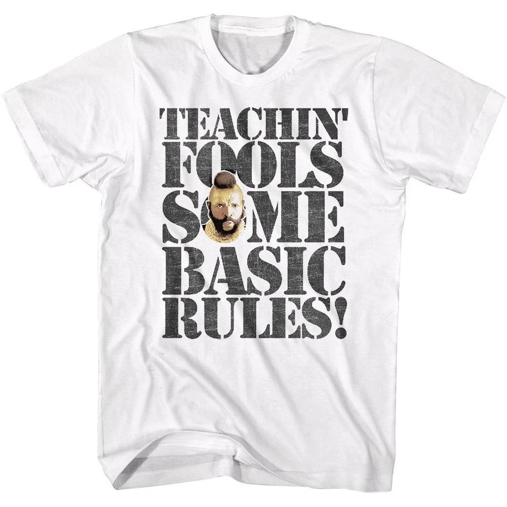 Mr. T Rules For Fools White Icon Shirt 130
