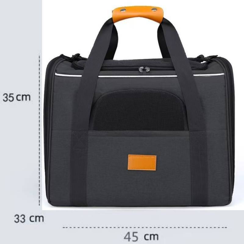 

Portable Pet Carrier With Oxford Material For Outdoor Travel And Ventilated Design чёрный