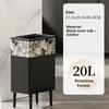 Stainless Steel Waste Bins Bathroom High-footed Trash Can Living Room Large Capacity Garbage Can Kitchen Food Dispose Litter Bin