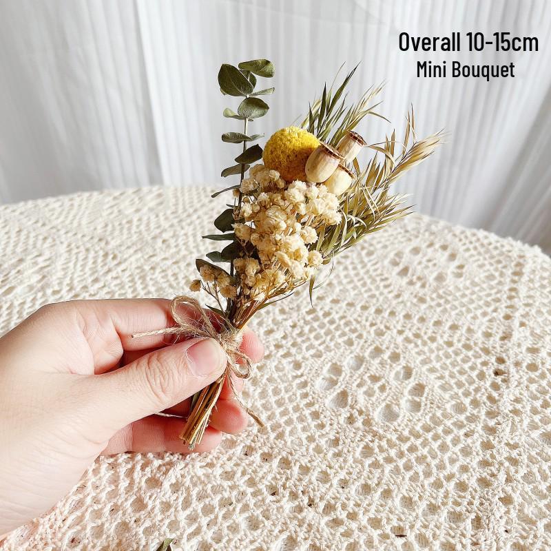 Mini Dried Flower Bouquet: Natural Air-Preserved Flowers Gift Box for DIY Decor and Handmade Ornaments.