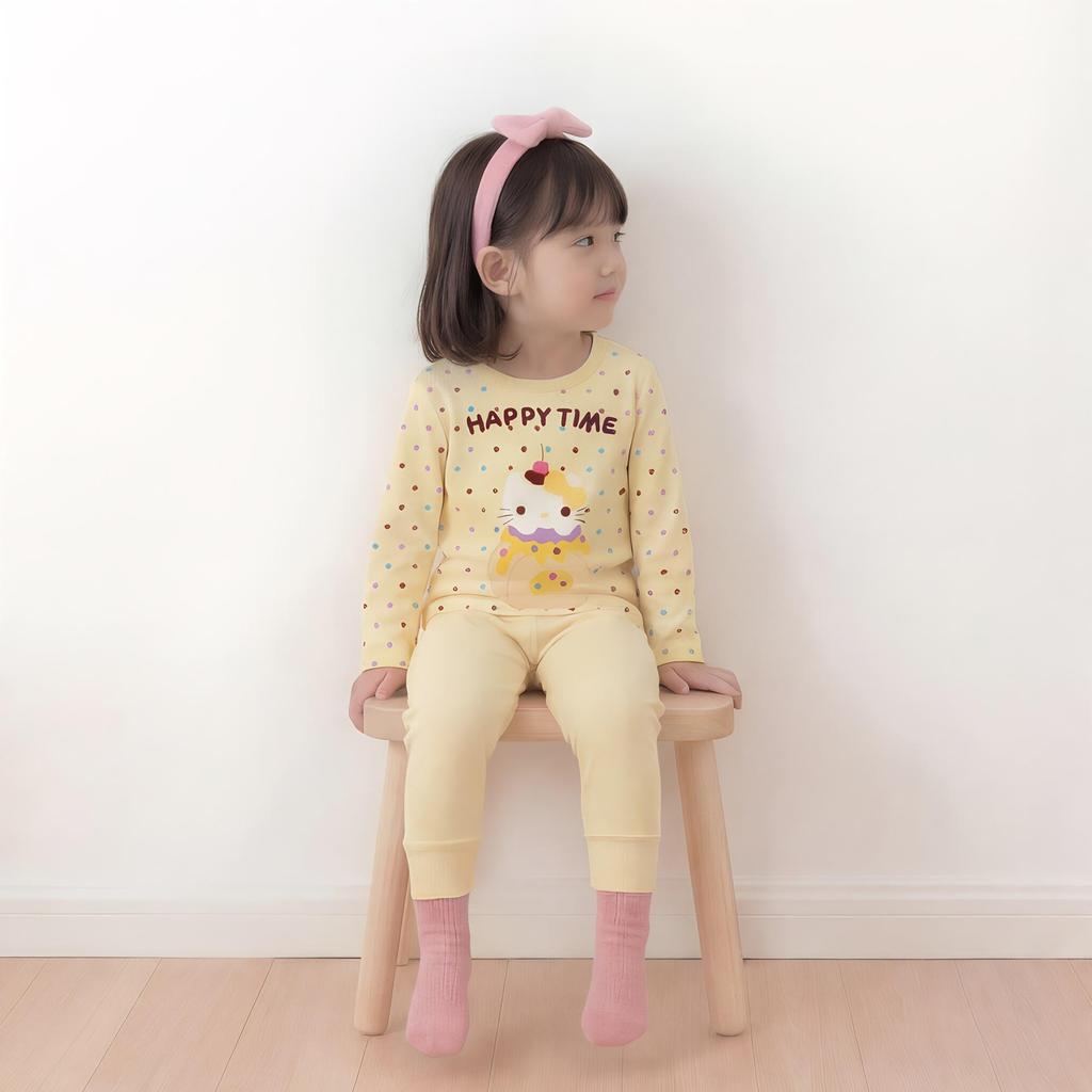 Cute Candy-Colored Kids' Fleece Pajama Set - Long Sleeve Autumn Wear for Boys & Girls