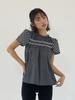 DOUBLE QUOTES Mui Smoking Blouse (Black Dot)