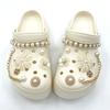 14 Pcs Set Elegant Pearls Chain Shoe Charms Accessories Women DIY Shoe Buckle Decorations for Sandals Beach Clogs Garden Shoes