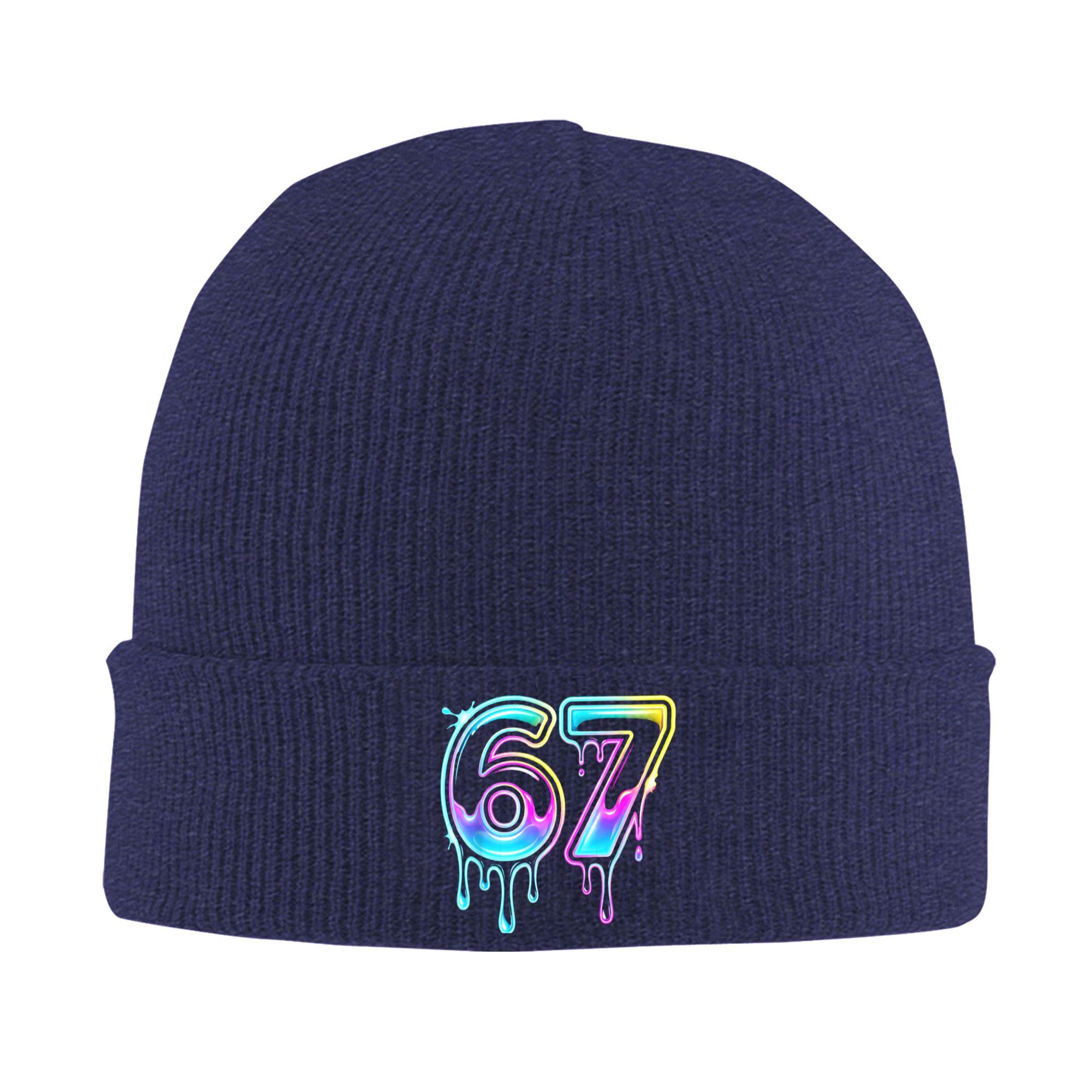 

Six Seven Ice Cream Drip Cool Meme 67 Funny 6 7 Knit Hat Beanie Hats Kpop Warm Soft Female Male Bonnet Hats Winter Casual Caps One Size