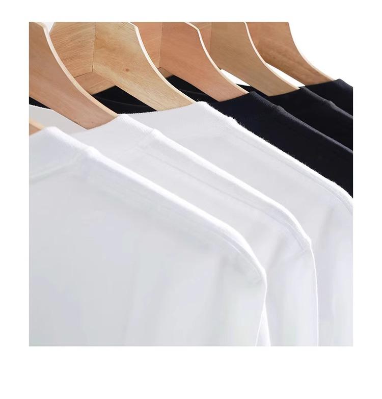 Men's and Kids' Solid Color Heavyweight Long-Sleeve Cotton T-Shirts for Spring/Autumn