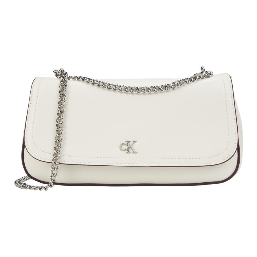 Calvin Klein Elegant Commuter Letter Logo Synthetic Material Shoulder Crossbody Bag Small Women Bags Lily-White 4F3172G-FUP