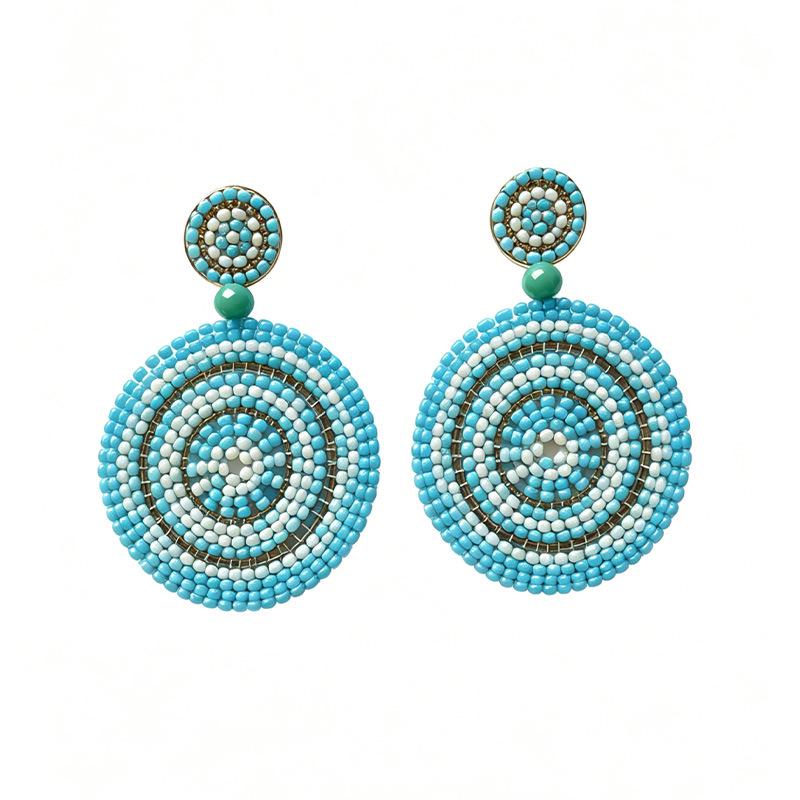 European Ethnic Seed Bead Dangle Earrings: Personalized and Handmade Women s Fashion Accessory.