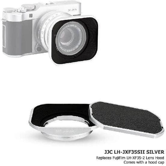JJC LH-XF35-2 Metal Square Lens Hood for Fuji Fujifilm Fujinon XC 35mm F2&XF 23mm / 35mm F2 R WR Lens On XPro3 XT4 XT3 XT30 XT20