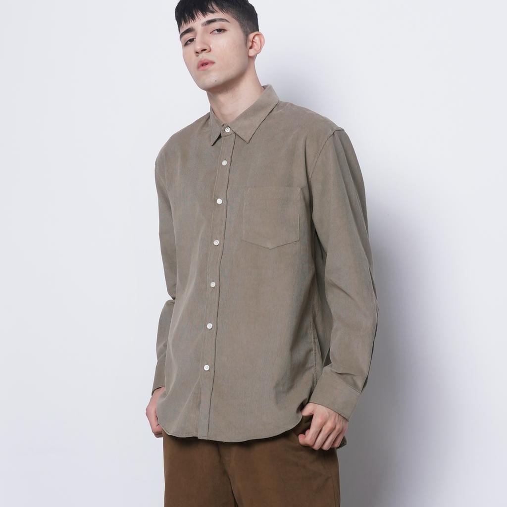 THE-ABON M201 Coduroy Over Shirts Khaki