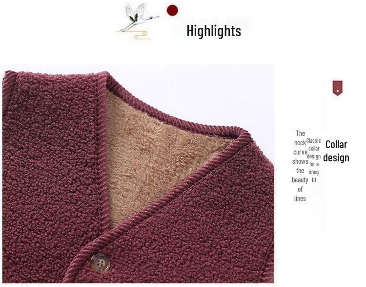 Women's Fleece-Lined Vest - Thickened, Sleeveless Autumn/Winter Jacket, Loose Fit, Plus Size, Fashionable Outerwear.