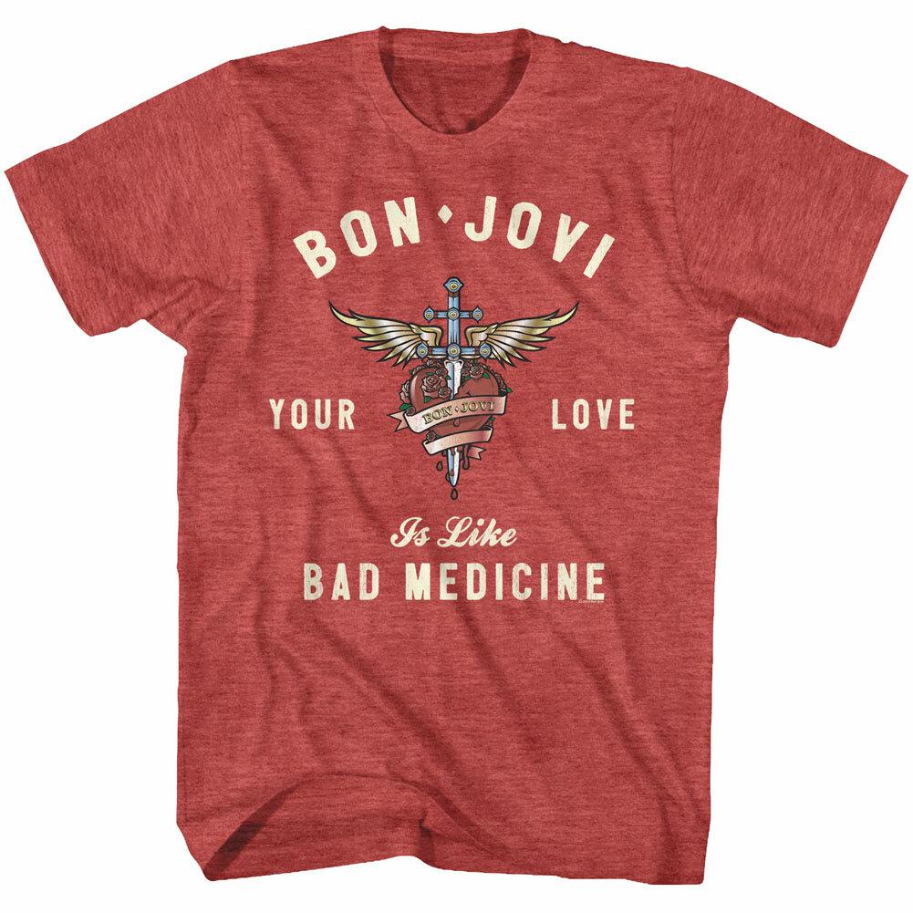 Bon Jovi Your Love Is Like Bad Medicine #2 Men T Shirt Music Merch S