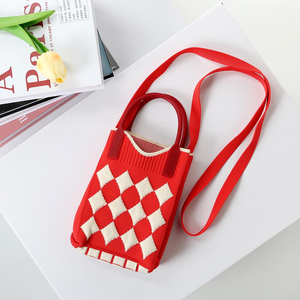Korean Style 2024 Knit Tote & Crossbody Bag for Women