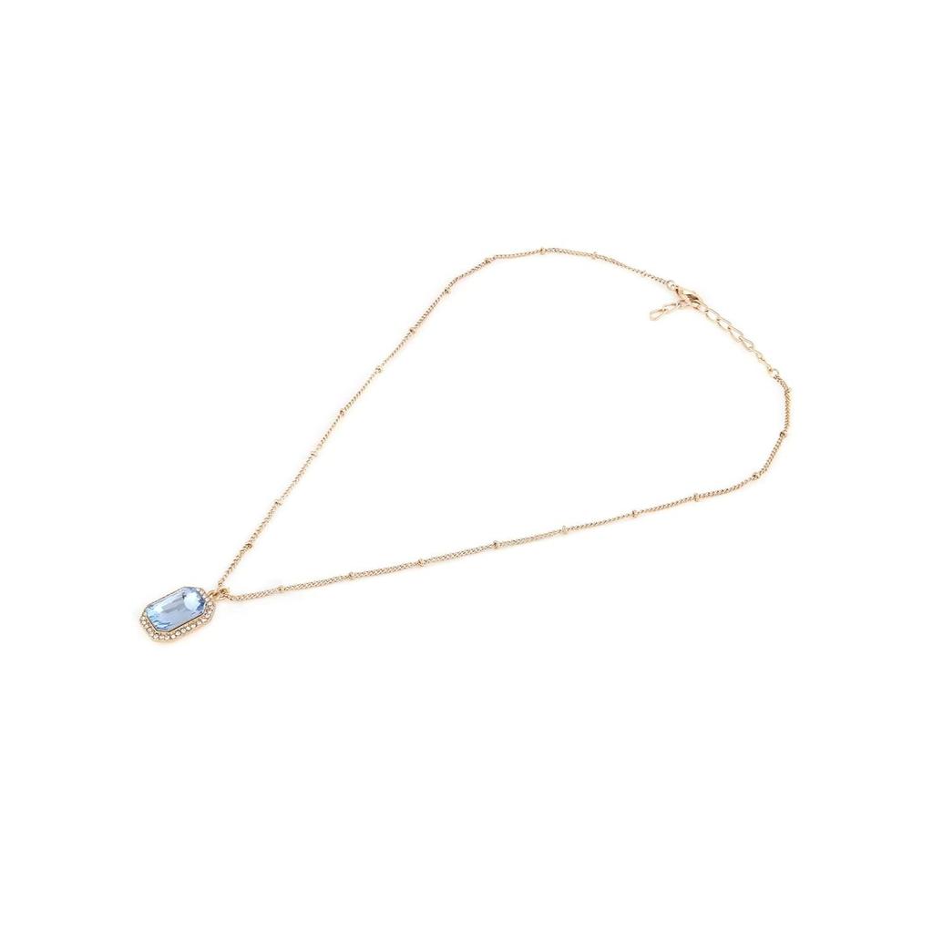 Blue Rhinestone & Austrian Diamonds Embellished Contemporary Pendant Chain For Women