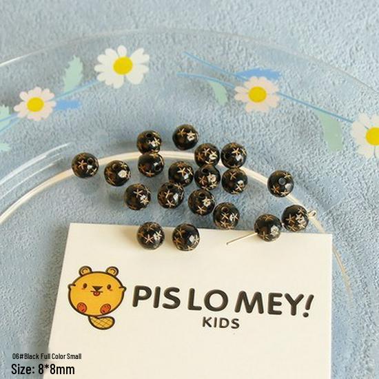 Retro 02 Gilded Beads: Transparent White Beading for DIY Jewelry & Accessories