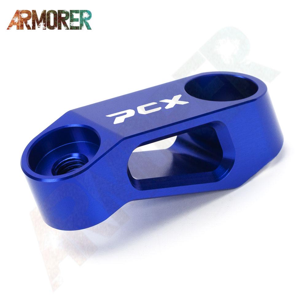 Motocyklový CNC držák na řídítka zrcadlo prodlužovací adaptér příslušenství pro HONDA PCX 125 150 PCX125 PCX150 PZ 150 PCX