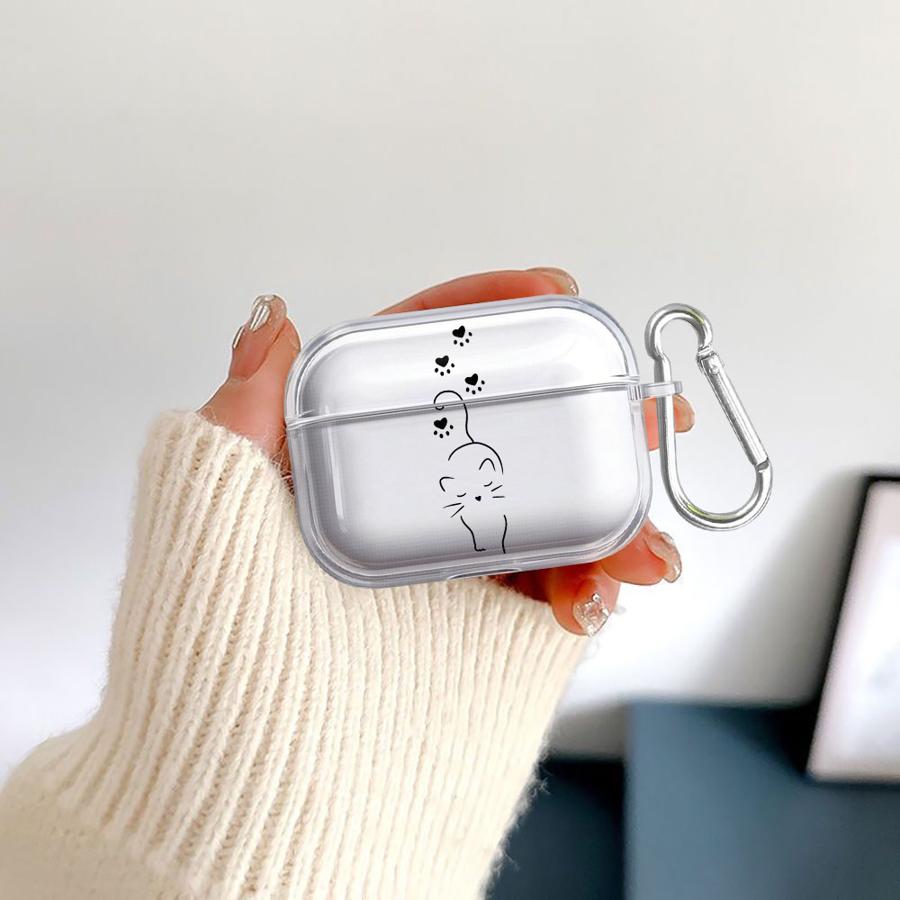 Clear Earphone Cases Cover Case For Airpods 4 3 Pro2 1 Pro 2 Pro3 Cute Cat Lovely