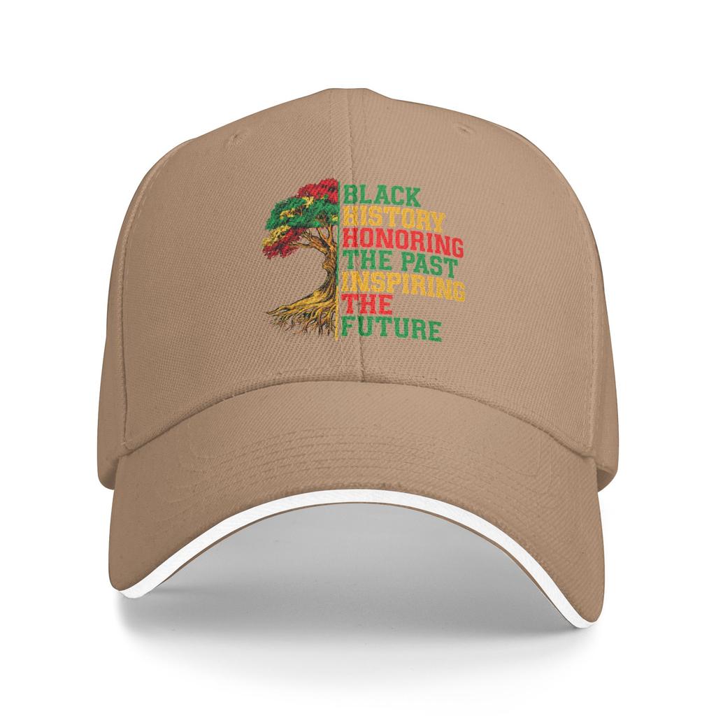 Black History Inspiring The Future African Baseball Cap Outdoor Gym Breathable Hip Hop Hats Male Y2k Retro Custom Baseball Caps