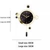 Large Metal Wall Clocks Luxury Silent Creative Pendulum Clock Living Room Gold Watches Art Nordic Home Decoration for Bedroom