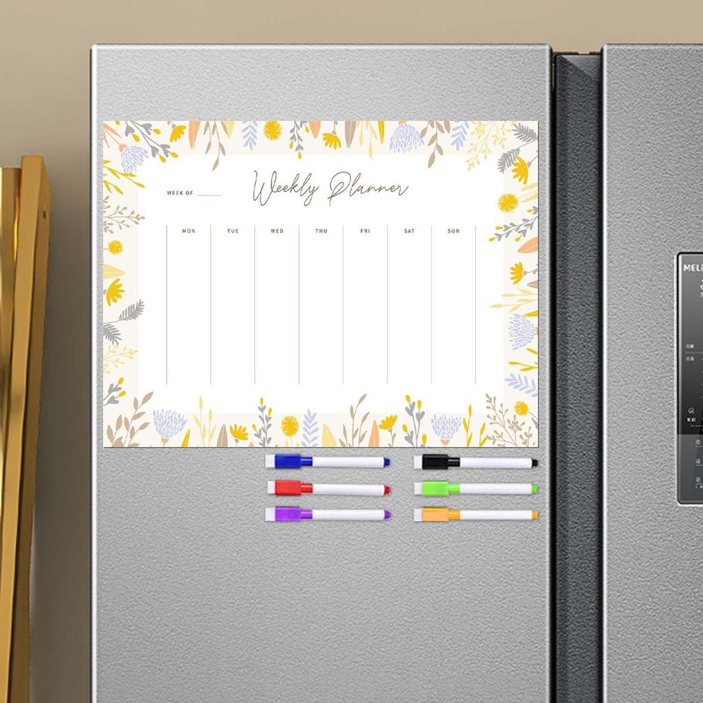 Multi-Style Magnetic Message Board: Wipeable Refrigerator Whiteboard Sticker