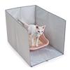 Splash Proof Litter Tray Barrier With PVC Coating For Pet Litter Box Mess Prevention Easy To Use for Small Space