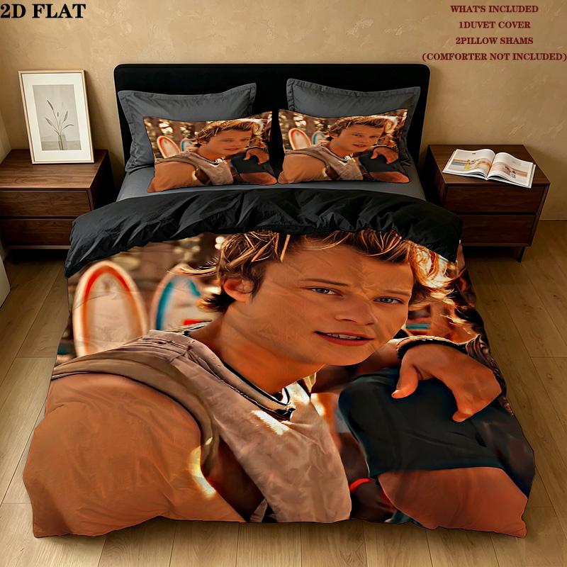 Outer Banks Pattern Bedding Quilt Set Quilt Cover Pillowcase Home Birthday Gift(1 * duvet cover + 2 * pillowcase, without core)