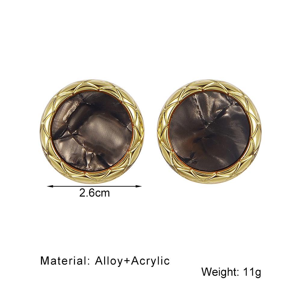 Elegante Ohrringe mit Anhänger, modische goldene runde Statement-Ohrringe für Damen