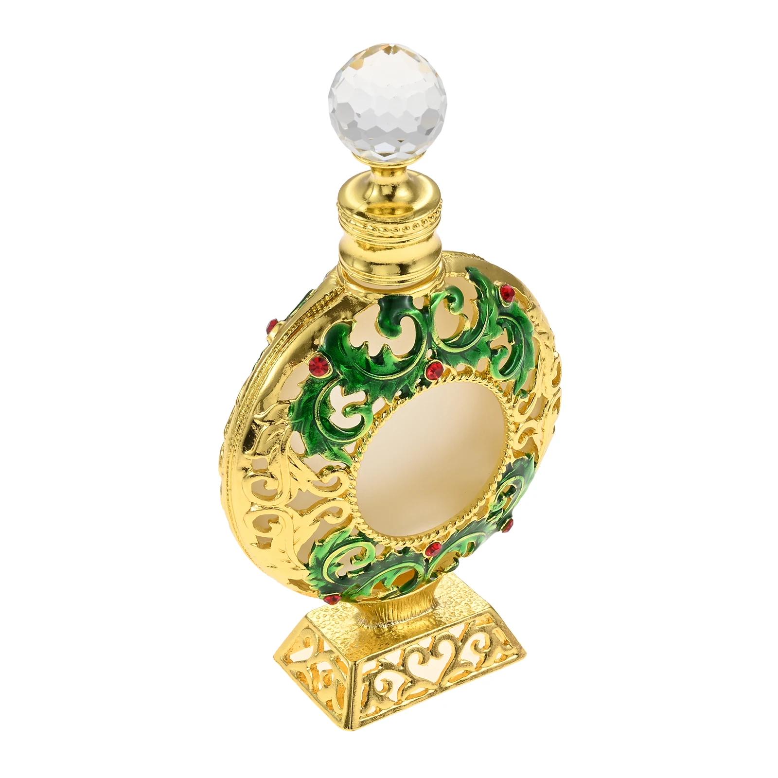 

Gold/Ancient Tin Decor Small Bottle 30ml 140mm/5.5 Hollow Vine Leaves Gilt Base Crystal Lid Perfume Aromatherapy Essential Oils золотистый