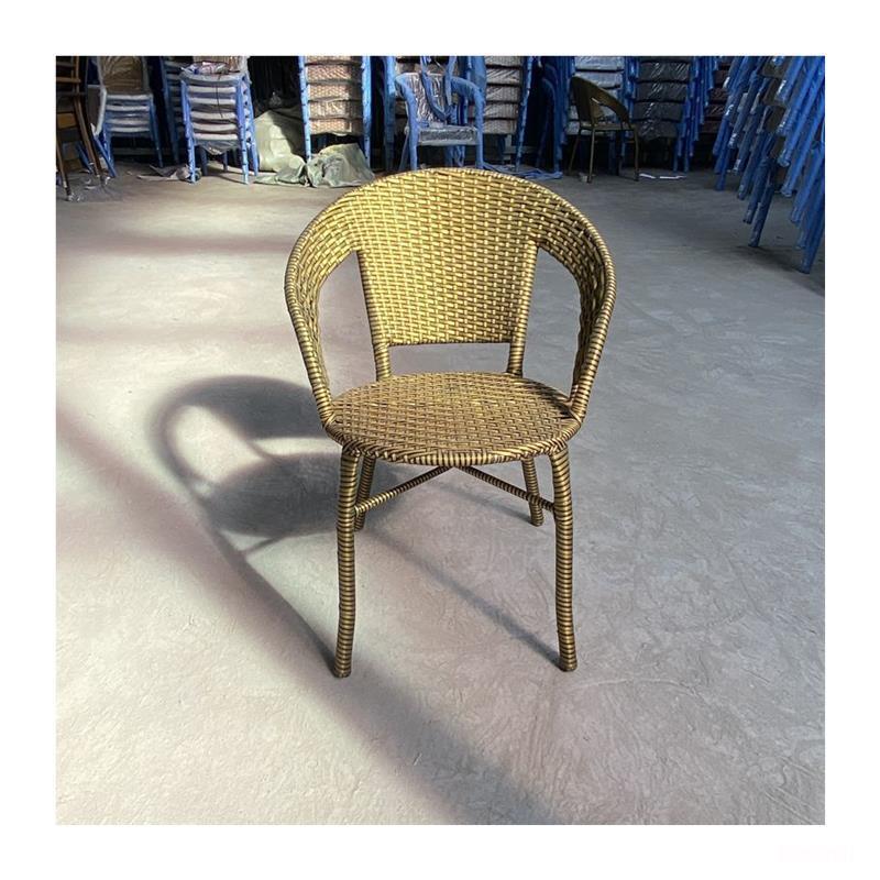 Handmade Woven Rattan Stool: Modern Simple Chair for Balcony or Outdoor Use