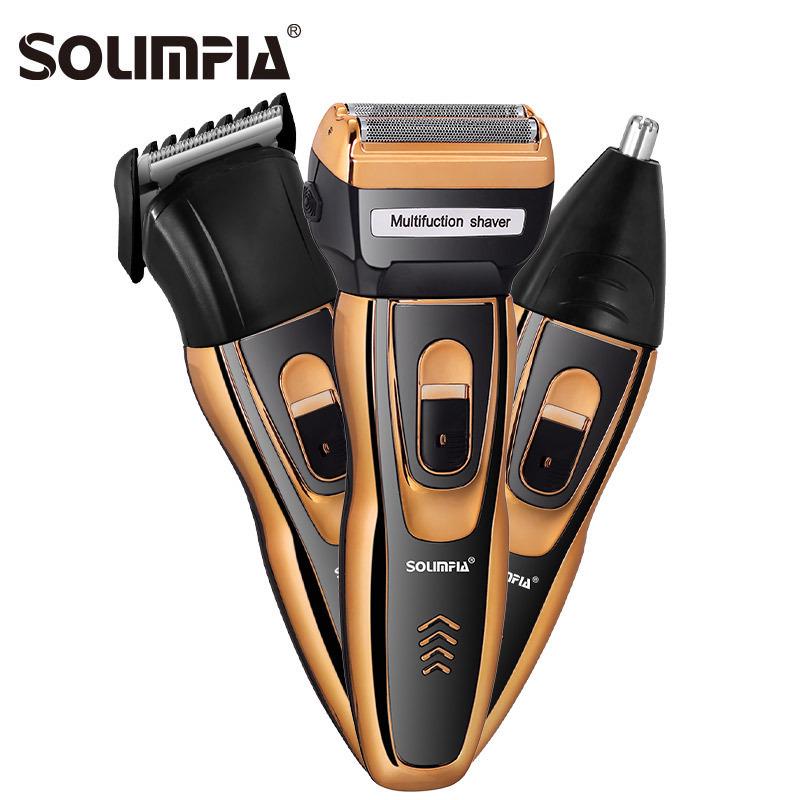 

3-in-1 Electric Hair Clipper, Beard & Nose Trimmer Set HT-6273 золотий
