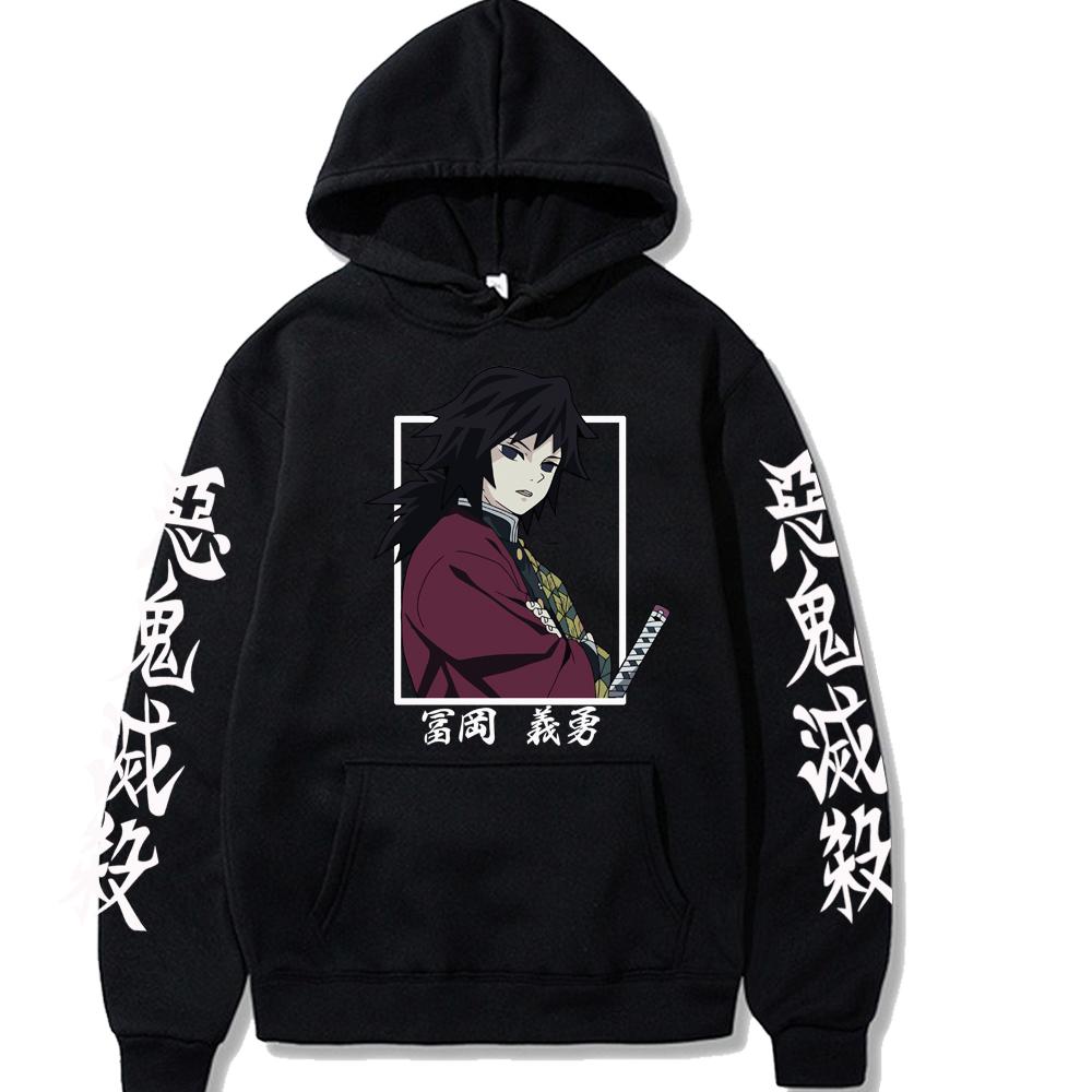

Man Woman Pullovers Tops Demon Slayer Tomioka Giyuu Anime Hoodie Fashion Winter Men/Women Sweatshirts
