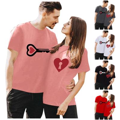 Pánske ležérne tričko s okrúhlym výstrihom a krátkym rukávom s potlačou na Valentína