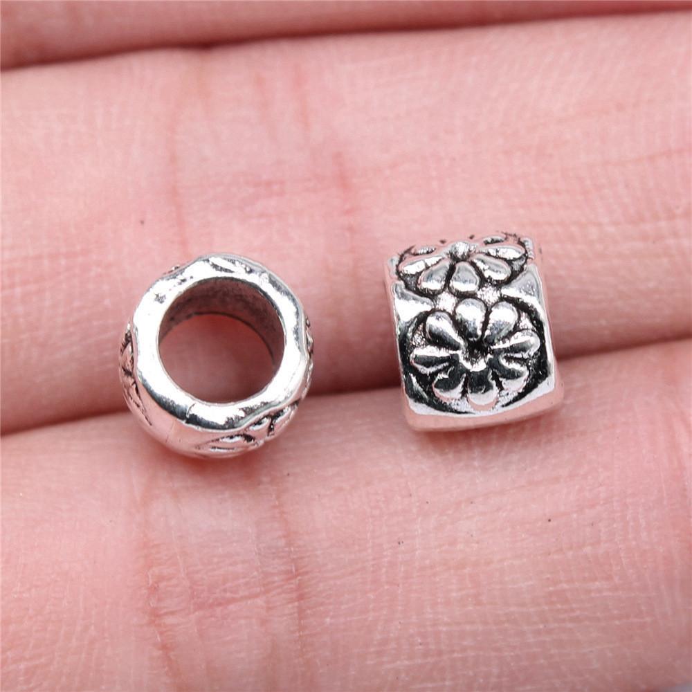 Makroporöse Großlochperlen Lose Spacer Zubehörteile Paar Schmuck Bulk Mode Kunstbedarf