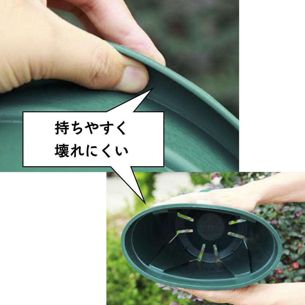 ASPALAND Slit Plastic Flower Prevents Root Comes with Bottom for Set of 5 Pots, Pots, Rot, Plate, Houseplants, Flowers, (Size 5)