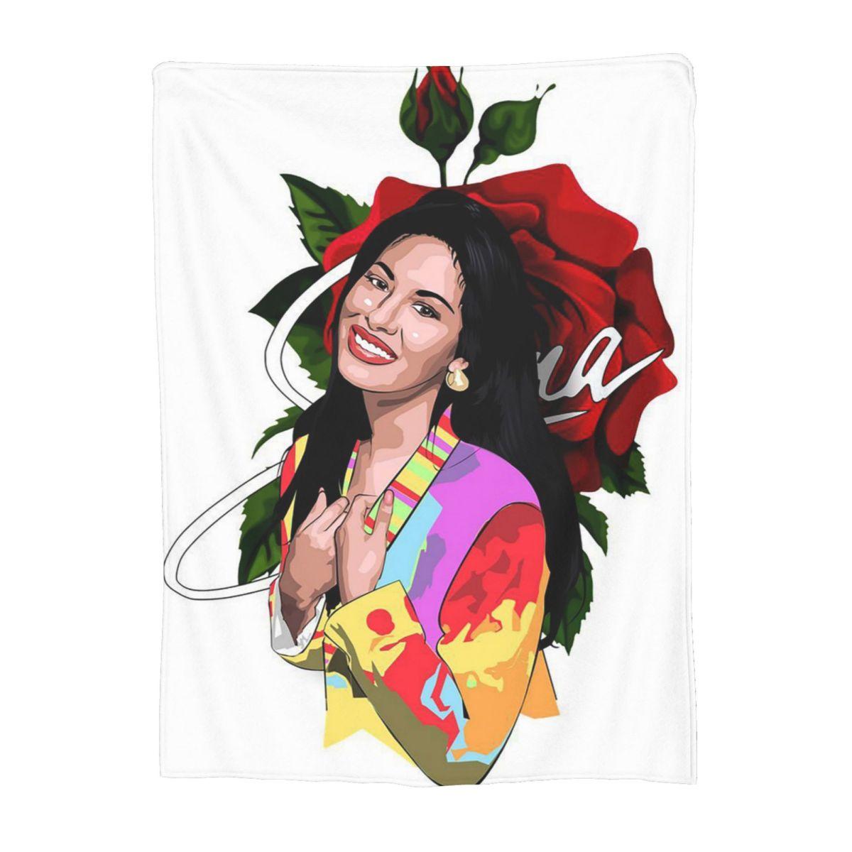

Selena Quintanilla Vintage Blankets Flannel Throw Blanket Multi-function Throw Blankets for Couch Bedding Throws Bedspread Quilt 75x90cm