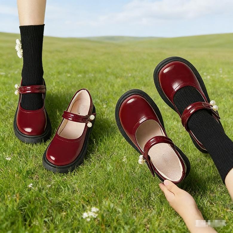 Children's Stage Performance Leather Shoes: Princess, Page Boy, Hosting, Choir Options In Red, White, Black.